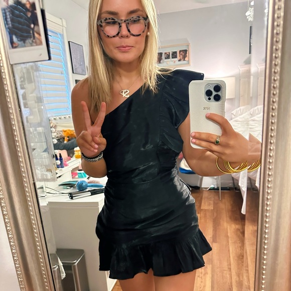 Nwt tcec black ruffle hoco dress - Picture 1 of 4